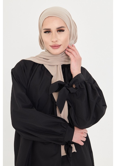 Hürrem Bone Sütlü Kahve Pratik Hazır Geçmeli Tesettür Bone Sandy Boyunluklu Çıtçıtlı 2505 26 Sütlü Kahve