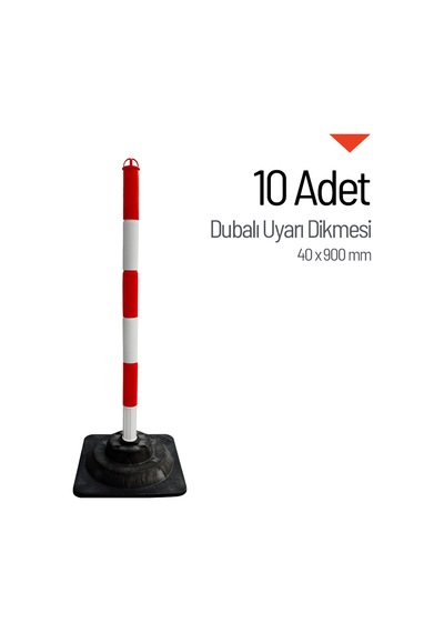 10'lu Dubalı Uyarı Dikmesi Seti 40 X 900 Mm-3670