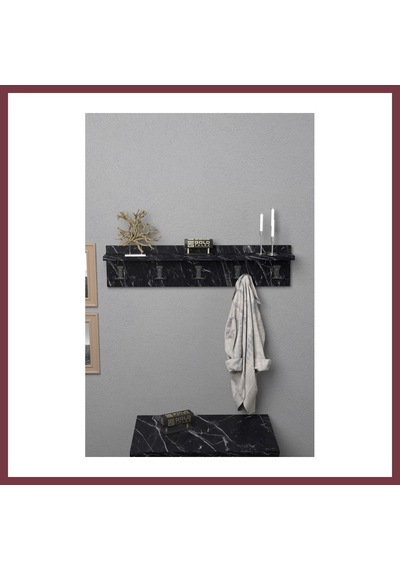 Storeşahin Duvar Askılığı Siyah 80 Cm Shn0720