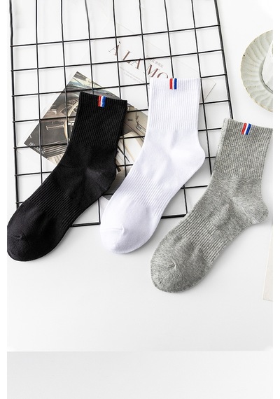Bgk Unisex 6 Çift Lastik Desenli Uzun Çorap Çok Renkli