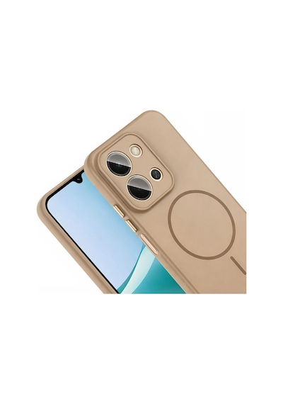 Xiaomi Redmi 15c Kılıf Kamera Lens Korumalı Magsafe Destekli Silikon Pazarplus Altın