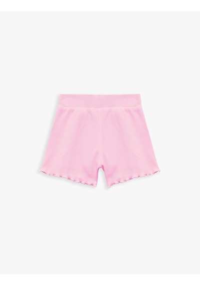 Koton Kaşkorse Pamuklu Fiyonklu Mini Şort Pembe 5skg40058ak Gül