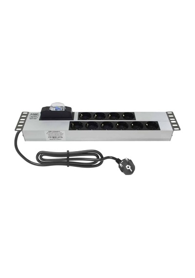 Amp Connect 19" 2u 10'lu Schuko Sigortalı Kabinet Grup Prizi Pdu -16a