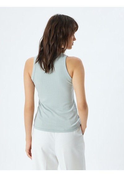 Koton Halter Yaka Atlet Modal Kumaş Dokulu Beyaz 4sak10969ek Beyaz
