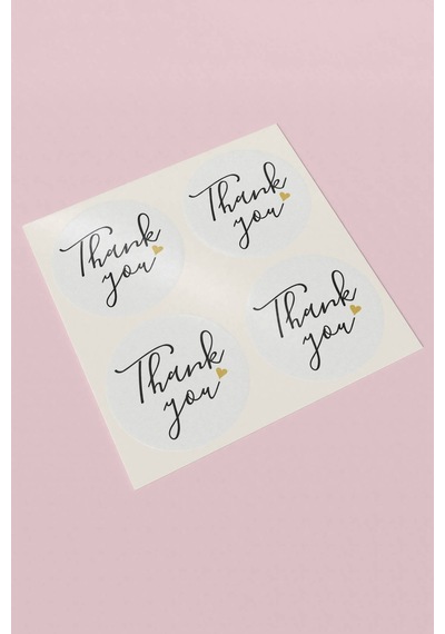 Thank You Kalpli Kargo Paket Sticker Etiketi 3x3cm St2062 Çok Renkli