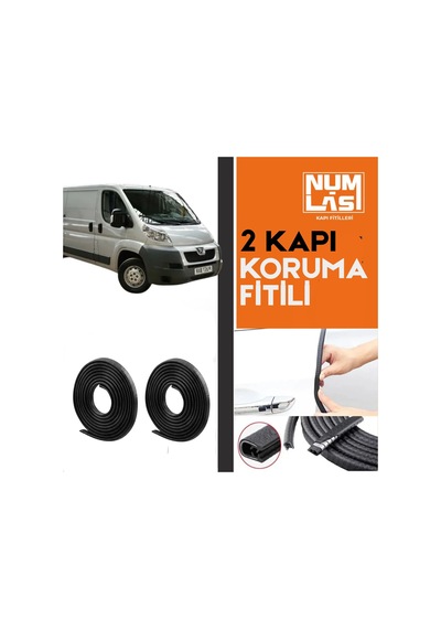 Peugeot Boxer Panelvan 2006-2014 İki Kapı Koruma Fitili Siyah Renk Numlas-a Kalite-nm2699