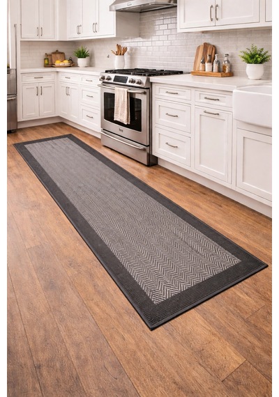 Mess Modern Dekoratif Yumuşak Dokulu Sisal Halı 3939 Gri Antrasit Çok Renkli
