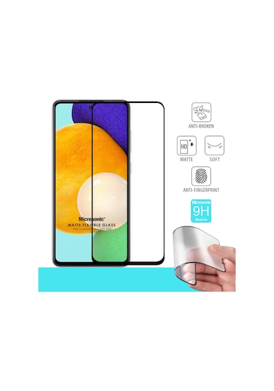 Microsonic Samsung Galaxy Uyumlu A52 Seramik Matte Flexible Ekran Koruyucu Siyah