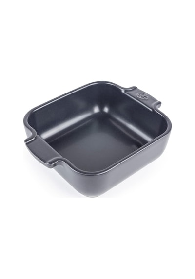 Seramik Kare Fırın Kabı - 18 Cm Saplar Dahil X 11,4 Cm X 5,1 Cm - Kapasite: 0,66 L - 10 Yıl Garanti - Arduvaz Gris Diğer