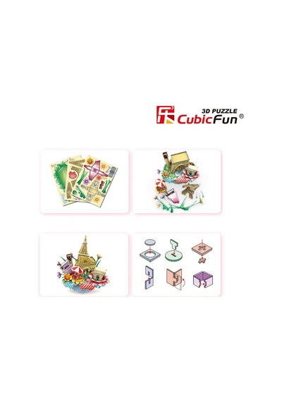 Cubic Fun 3D 74 Parça Puzzle Paris Şehir Kompozisyonu