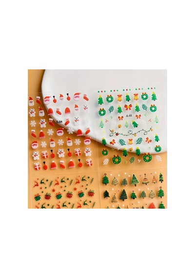 No.5 - 3d Tasarım Yapışkan Tırnak Sticker Tırnak Dövmesi Nail Art