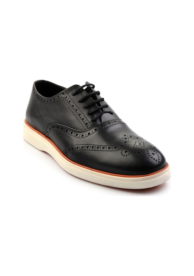Bambi Siyah Leather Erkek Oxford Ayakkabı E01054182741 Siyah