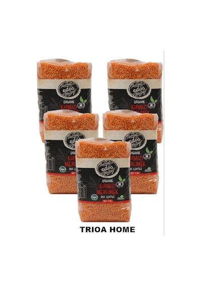 meditroia Edos Organik Kırmızı Mercimek 5 x 1 KG