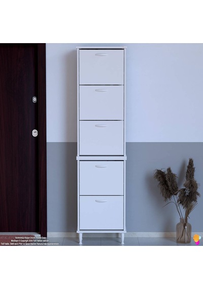 Eliusta Store Ayaklı Beyaz Ayakkabılık 52 Cm Kapı Önü/giyim Odası/antre Uyumlu Ayakkabılık 52x205x26 Cm Beyaz Eliusta Store Ayaklı Beyaz Ayakkabılık 52 Cm Kapı Önü/giyim Odası/antre Uyumlu Ayakkabılık 52x205x26 Cm Beyaz
