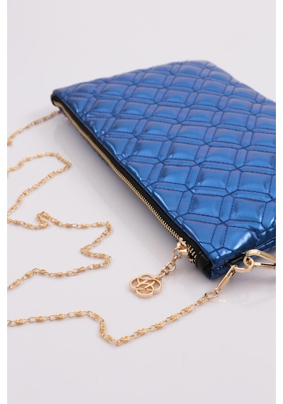 Dgn 4004 Kadin Baklava Dilimi Desenli Çanta 4004-2337-R15035 Saks