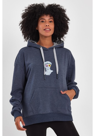 Alexander Gardi Alexandergardı Baskılı Kapüşonlu Comfort Fit Sweatshırt E22-757a-04 001