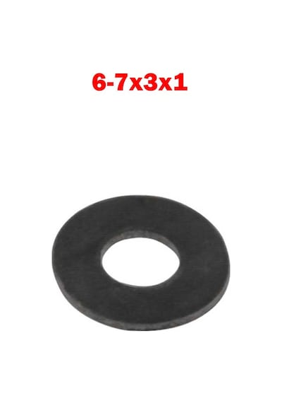 Koodmax 6-7X3X1 Plastik Rondela Siyah 10 - 50 - 100 Adet 10 Adet