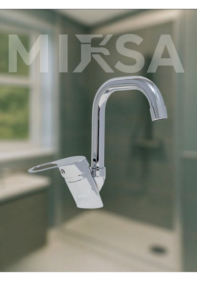 Köşe Borulu Banyo Lavabo Bataryası, Musluğu, Çeşmesi Çift Su Girişli Krom