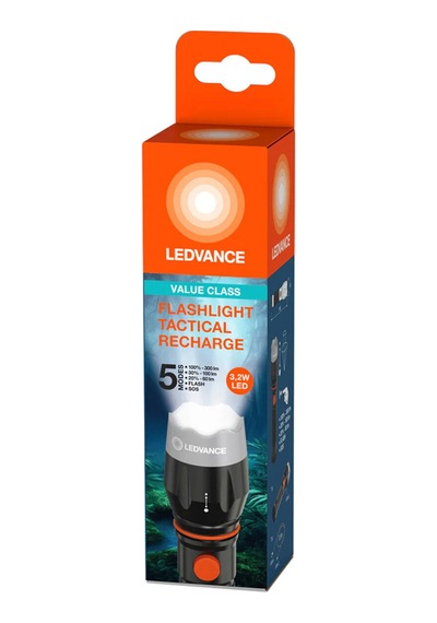 Led Tactic 5w 6500k 60-100-300lm Ip22 5 Farklı Mod Beyaz Işık Şarjlı El Feneri Çok Renkli