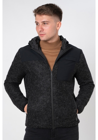 White Stone Eisenstadt Slim Fit Kapüşonlu Mont Siyah