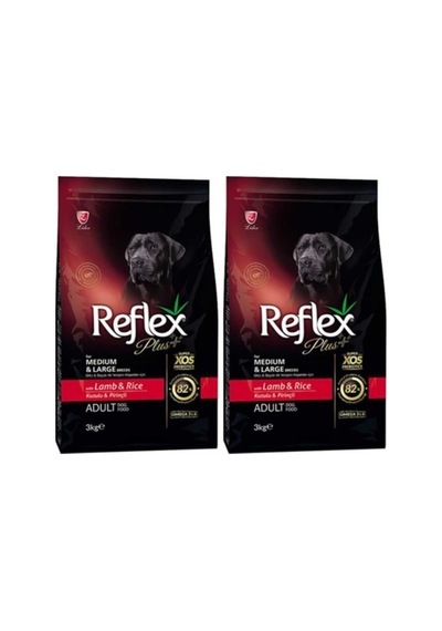 Plus Orta Ve Büyük Irk Kuzulu Pirinçli Yetişkin Köpek Maması, 3 Kg, 2 Adet Re-k3m