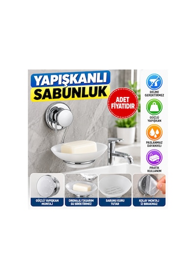Yapışkanlı Sabunluk Adet Fiyatıdır Belirtilmemiş