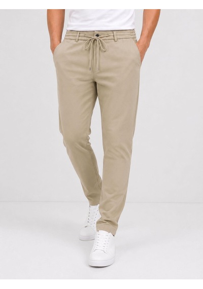 Classics Men Yazı Erkek Slim Fit Dar Kesim Beli Bağlamalı Yan Cepli Casual Jogger Pantolon Bej Classics Men Yazı Erkek Slim Fit Dar Kesim Beli Bağlamalı Yan Cepli Casual Jogger Pantolon Bej
