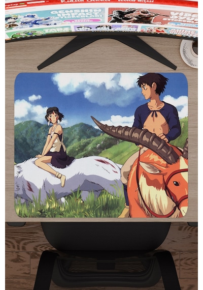 Mononoke Hime Anime V2 - 48x40 Xl Gaming Kauçuk Kaymaz Taban Mouse Pad Fare Altlığı