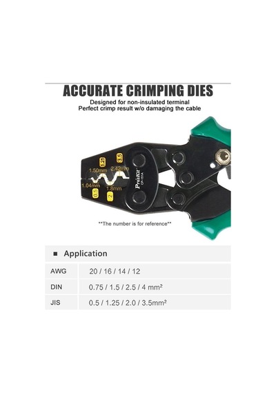 Proskit Cp-151a Terminal Pabuç Sıkma Pensesi 0,5-3,5mm² 1 Adet