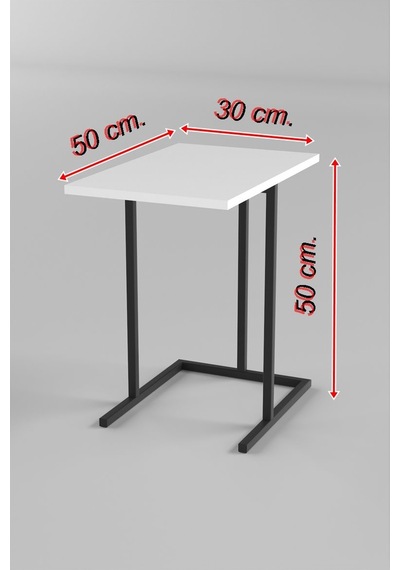 Retodesign 2 Li Beyaz Zigon Sehpa. Yan Sehpa 3100b