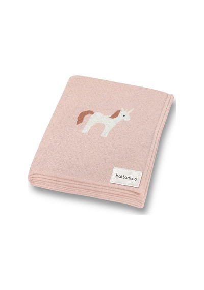 Kız Ve Erkek Bebek Için Triko Örgü Bebek Battaniyesi 85cm X85cm Unicorn Pembe Pembe3 Pembe3
