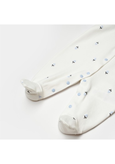 Biorganic Love Floral Yenidoğan Bebek Tulum 60791 Ekru