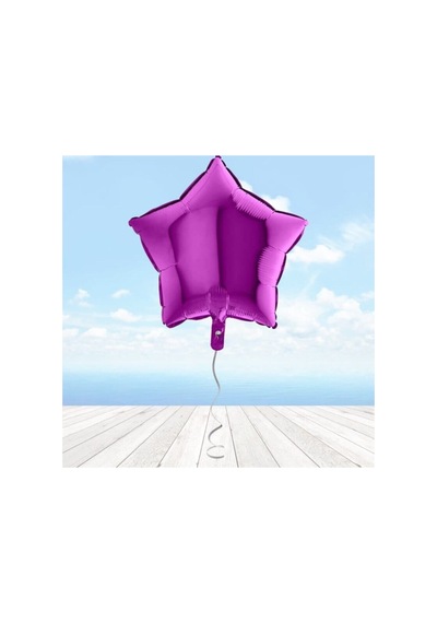 Yıldız Folyo Balon, 45 Cm - Mor Mavi