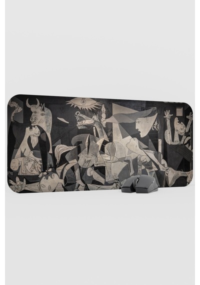 Guernica Tablo Pablo Picasso V2 70x30 Xl Gaming Kauçuk Kaymaz Taban Mouse Pad Fare Altlığı