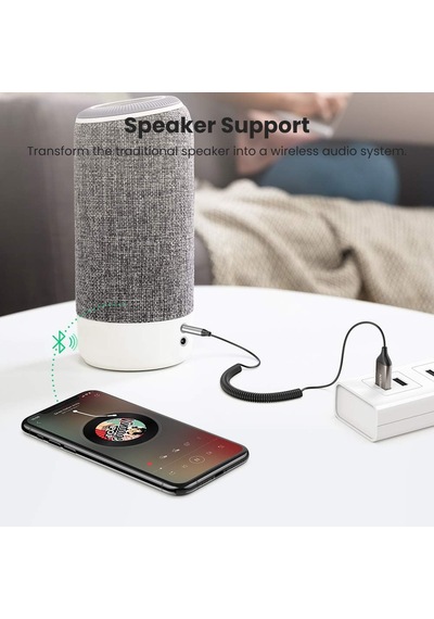 Mikrofonlu 3.5 Mm Aux Bluetooth 5.3 Alıcı Adaptör Araç Kiti