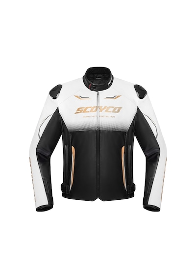 Motoanl Motosiklet Montu 4 Mevsim Sport Racing Mont Pu Leather Black-gold