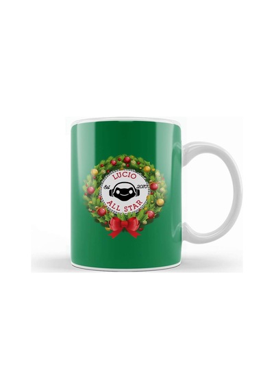 Christmas All Star Overwatch Lucio Wreath Kupa Bardak Porselen Karışık