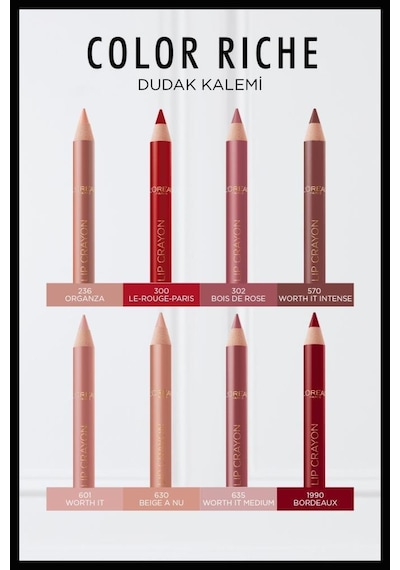 L'oréal Paris Color Riche Dudak Kalemi - 1990 Le Bordeaux 3600524189648-10847 Diğer