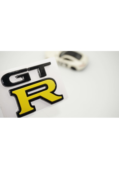 Dk Tuning Nissan Gtr Bagaj Sarı Siyah Logo Amblem Arma Bagaj Arma