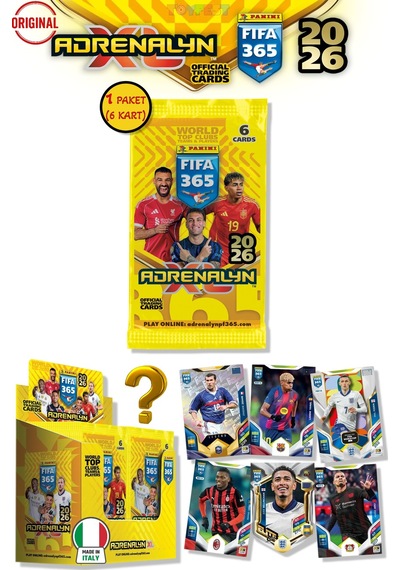 Panini Adrenalyn Fifa 365 - 2026 Official Trading Card Futbolcu Kartları - 1 Paket 6 Kart