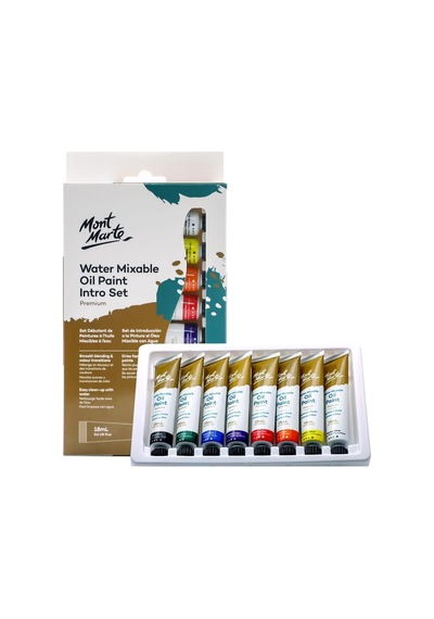 Mm Premium Suyla Karıştırılabilir Yağlı Boya Seti 8x 18ml Tek Renk
