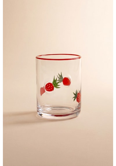 Karaca Strawberry Meşrubat Bardağı 420 ml Kırmızı