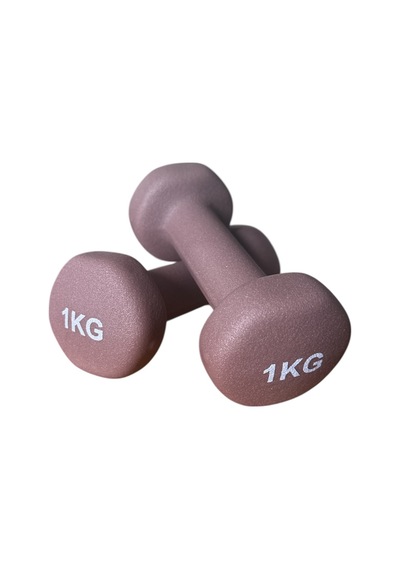 Vinly Neoprene Kaplamalı Döküm Demir Dambıl Estetik Soft Pilates Fitness Ağırlığı 2 Adet X 1 Kg