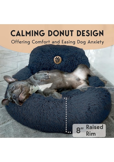 Tr Sakinleştirici Köpek Yatakları - Küçük, Orta, Büyük Köpekler İçin Donut Köpek Yatakları, Kaymaz Ve Yıkan