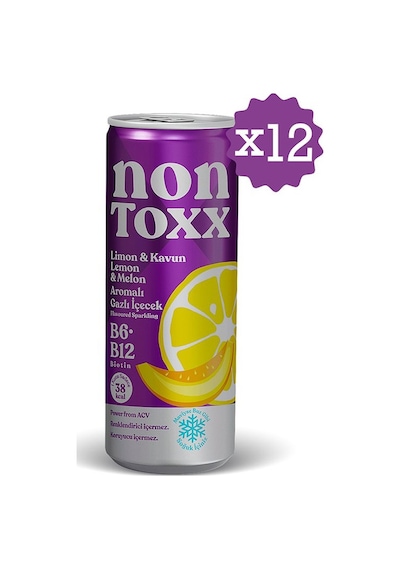 Nontoxx Limon & Kavun Aromalı, Sirkeli, Gazlı İçecek 250 Ml