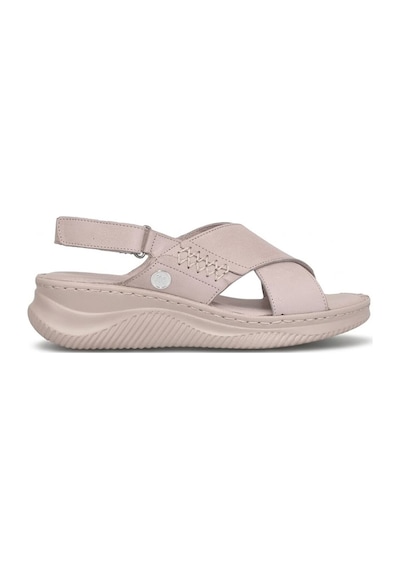 Mammamia D26ys-5320 Kadın Hakiki Deri Dolgu Topuk Sandalet Gri