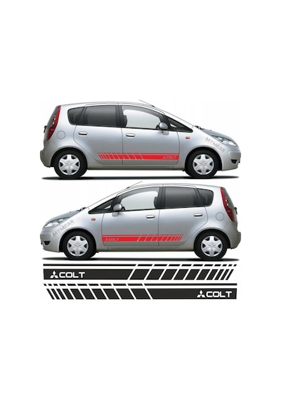 Mitsubishi Colt Yan Şerit Oto Sticker (295981832)