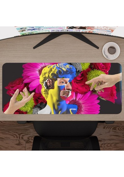 Maksimalizm Oyuncu Gaming Mouse Pad Kauçuk Kaymaz Taban Mousepad V4, 70x30 Xl