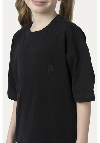 Unisex Çocuk Kısa Kollu Siyah Tişört Çok Renkli 9931BK05001