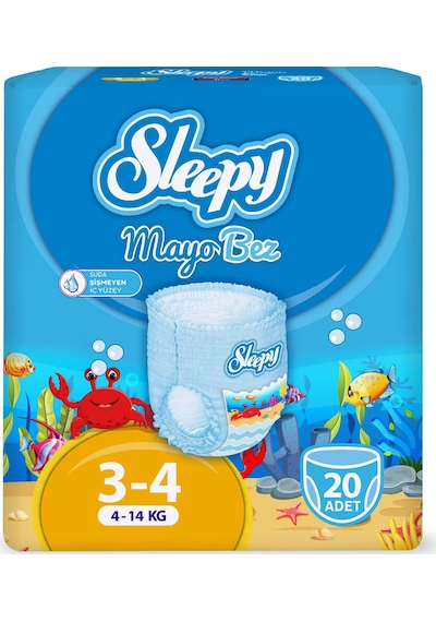Sleepy Süper İkili Fırsat Paketi 4 Beden Jeans Bez + Mayo Bez 2'li